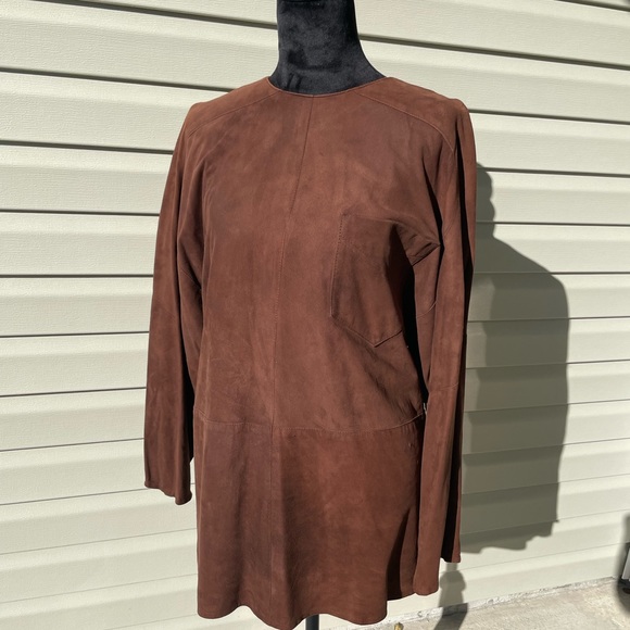 Noviello-Bloom Vintage Women’s Suede Tunic Top Size 8 - Picture 9 of 12